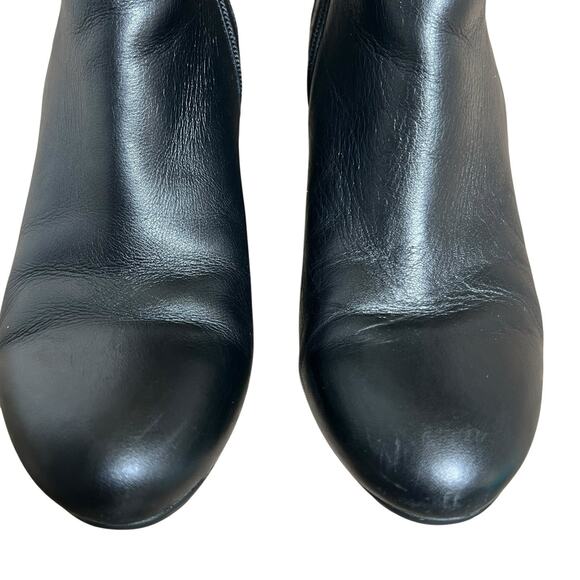 Clarks Artisan 16731 Black Leather Zip Up Wedge Ankle Boot Booties 8.5 - Picture 3 of 13